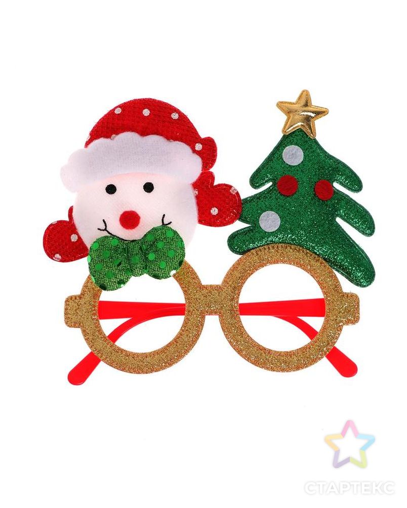 Карнавальные очки «Снеговик с ёлочкой» арт. СМЛ-154875-1-СМЛ0004329963 1