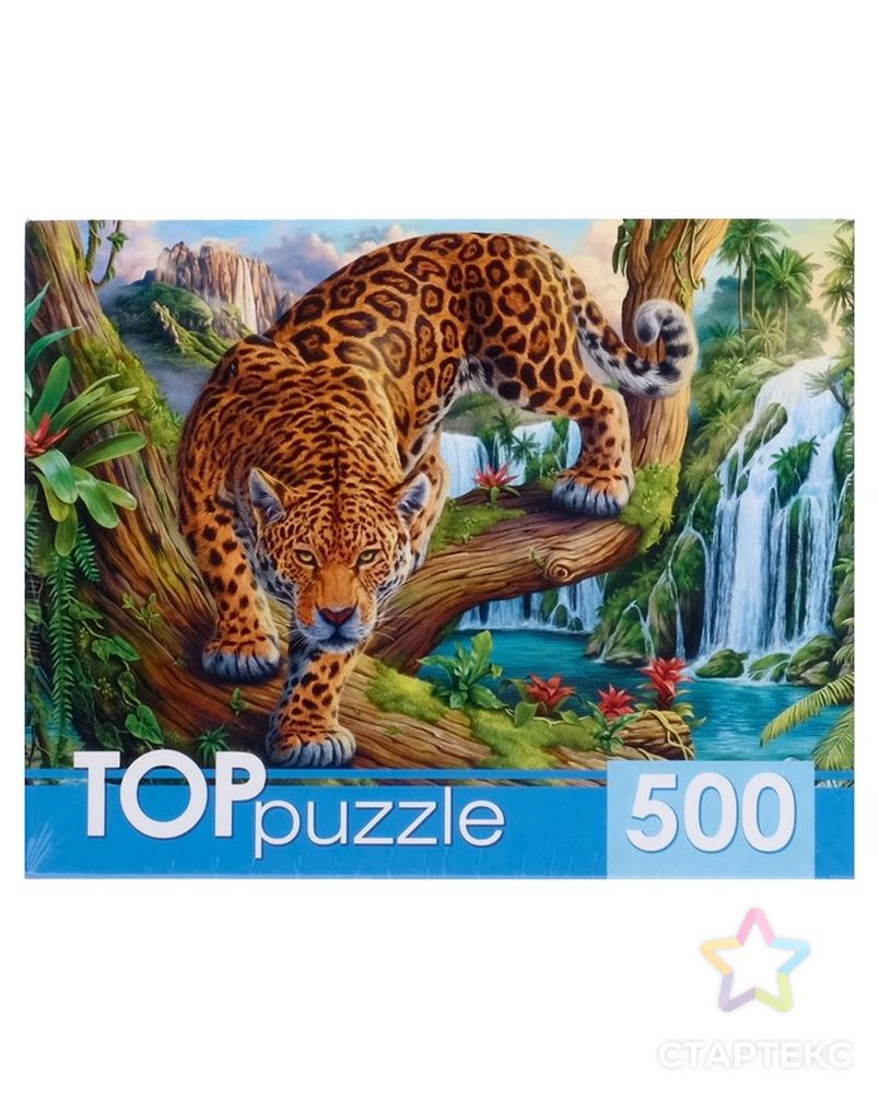 Пазл «Леопард у водопада», 500 элементов арт. СМЛ-136727-1-СМЛ0004339218 2