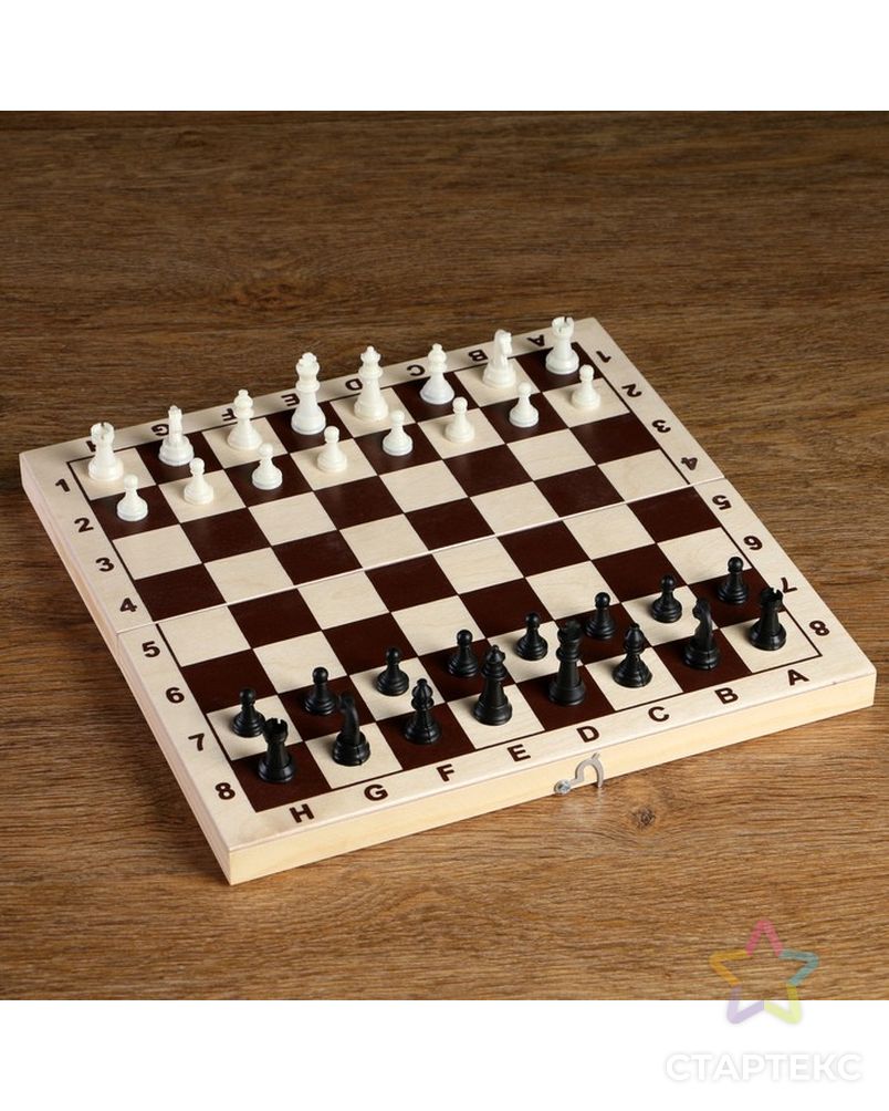 Фигуры шахматные пластиковые  (король h=4.2 см, пешка 2.см) арт. СМЛ-68549-1-СМЛ0004339338 1