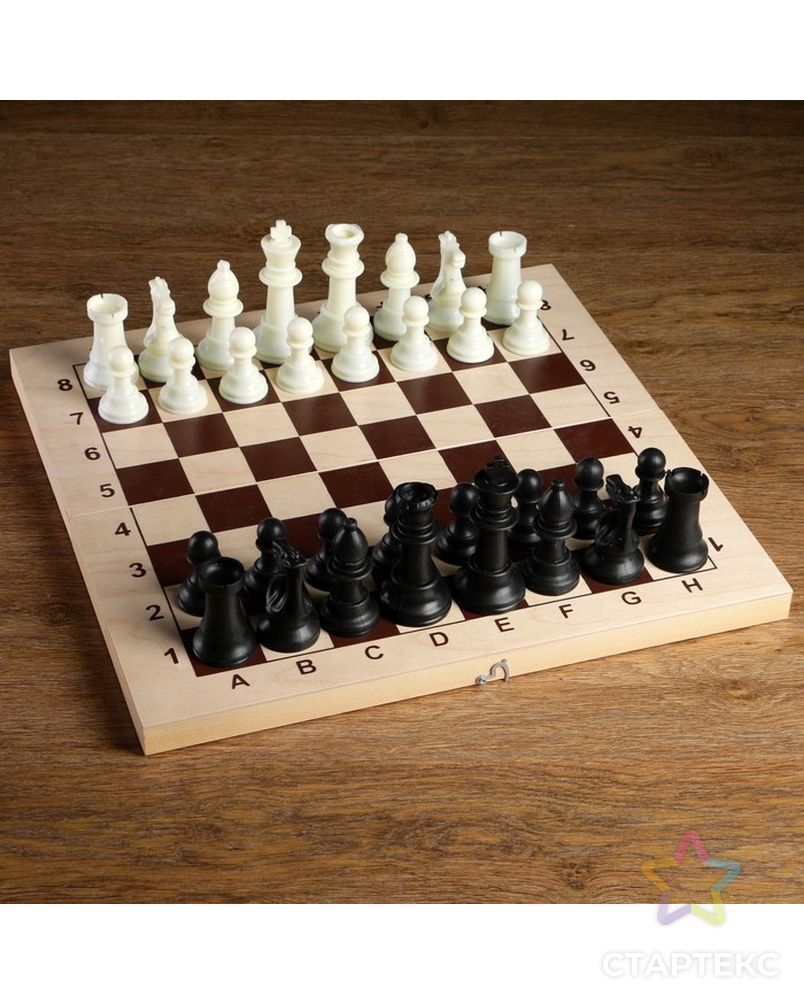 Фигуры шахматные пластиковые  (король h=11 см, пешка 5.4 см) арт. СМЛ-68551-1-СМЛ0004339340 1