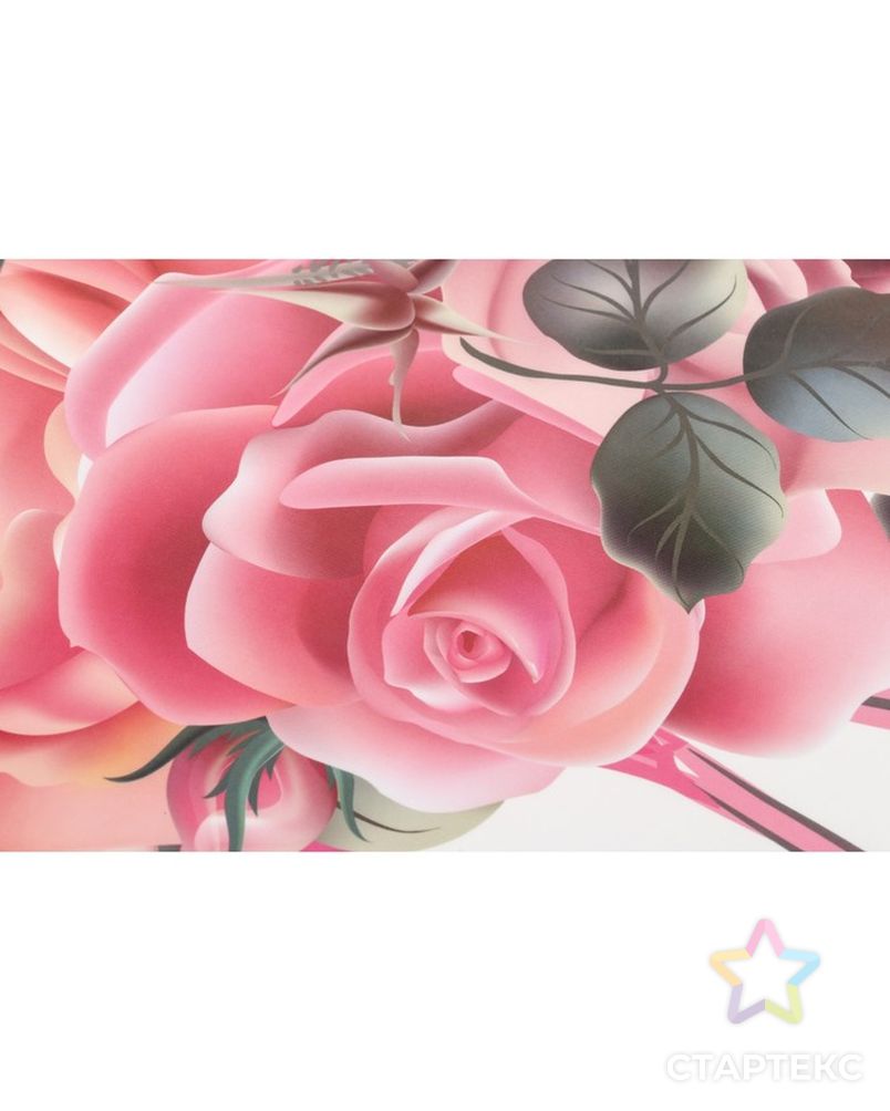 Наклейка пластик интерьерная "Фламинго с розами на хвосте" 50х70 см арт. СМЛ-205486-1-СМЛ0004342223 3
