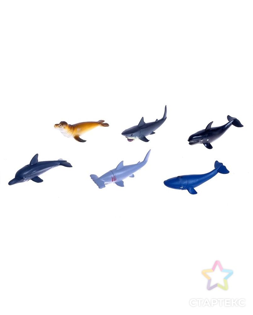 Набор морских животных «Подводный мир», 6 фигурок арт. СМЛ-69495-1-СМЛ0004343384 1