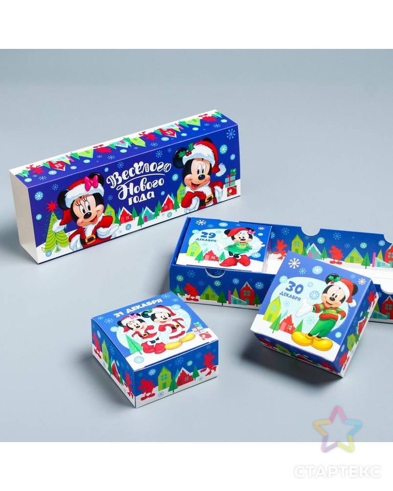 Подарочная коробка «С Новым Годом!», Микки Маус и друзья, 27,2 х 9,4 х 4,8 см арт. СМЛ-69773-1-СМЛ0004344395 1