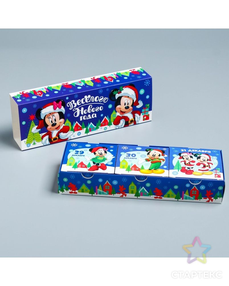 Подарочная коробка «С Новым Годом!», Микки Маус и друзья, 27,2 х 9,4 х 4,8 см арт. СМЛ-69773-1-СМЛ0004344395 3