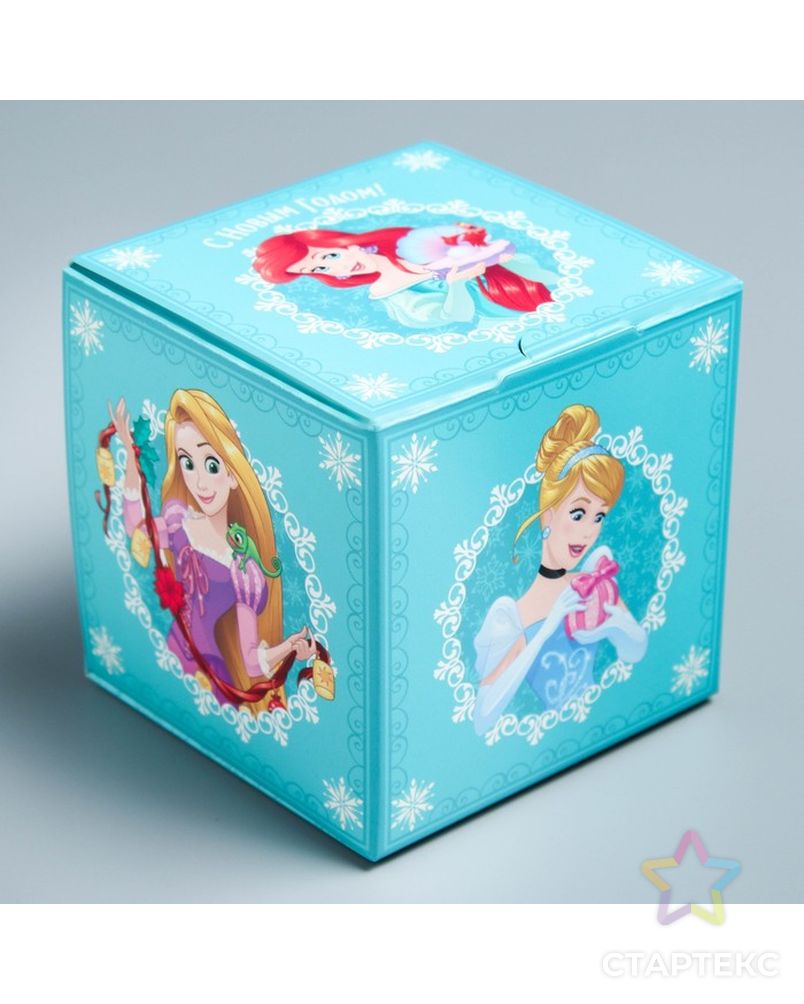 Подарочная коробка «С Новым Годом!», Принцессы, 9 х 9 х 9 см арт. СМЛ-69784-1-СМЛ0004344410 1