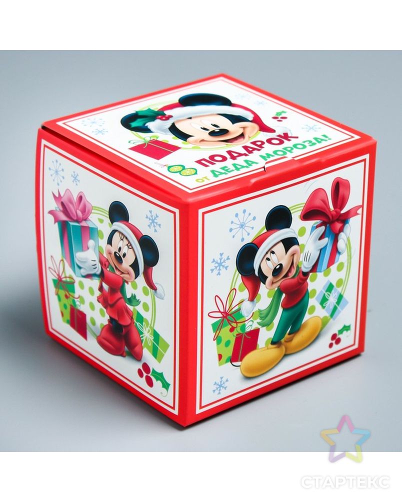 Подарочная коробка «С Новым Годом!», Микки Маус и друзья, 9 х 9 х 9 см арт. СМЛ-69786-1-СМЛ0004344412 1