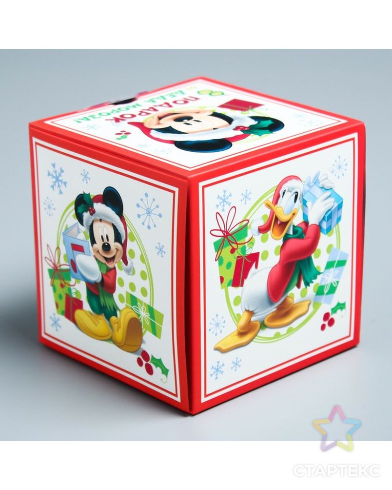 Подарочная коробка «С Новым Годом!», Микки Маус и друзья, 9 х 9 х 9 см арт. СМЛ-69786-1-СМЛ0004344412 2