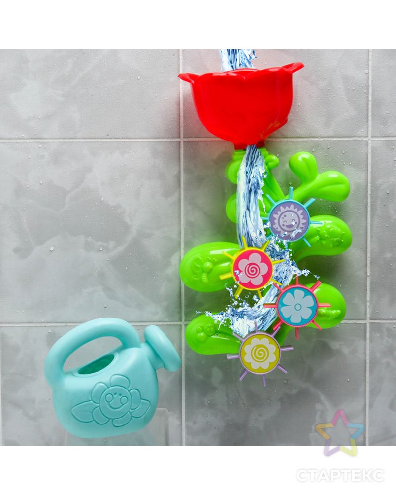 Набор игрушек для купания «Цветок - мельница» с лейкой арт. СМЛ-69451-1-СМЛ0004346652 1