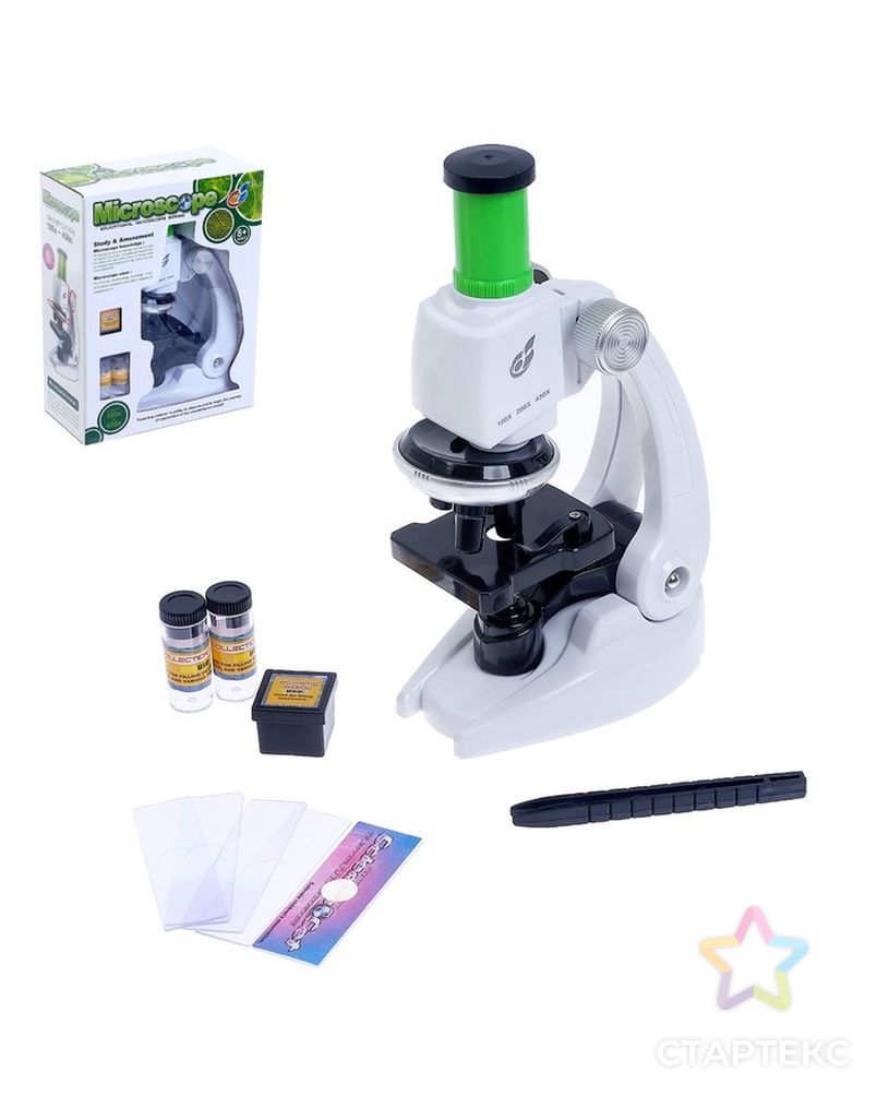 Микроскоп детский «Юный исследователь», с подсветкой и аксессуарами, 9 предметов арт. СМЛ-125069-1-СМЛ0004361753 1