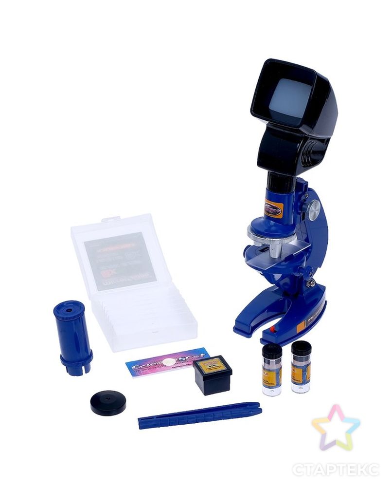 Микроскоп детский «Юный исследователь» 2 в 1 , с подсветкой, сменным дисплеем и аксессуарами арт. СМЛ-69832-1-СМЛ0004361754 2
