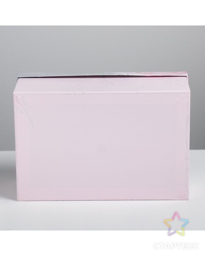 Коробка прямоугольная «Цветы», 28 × 18.5 × 11.5 см арт. СМЛ-71157-1-СМЛ0004364064 4