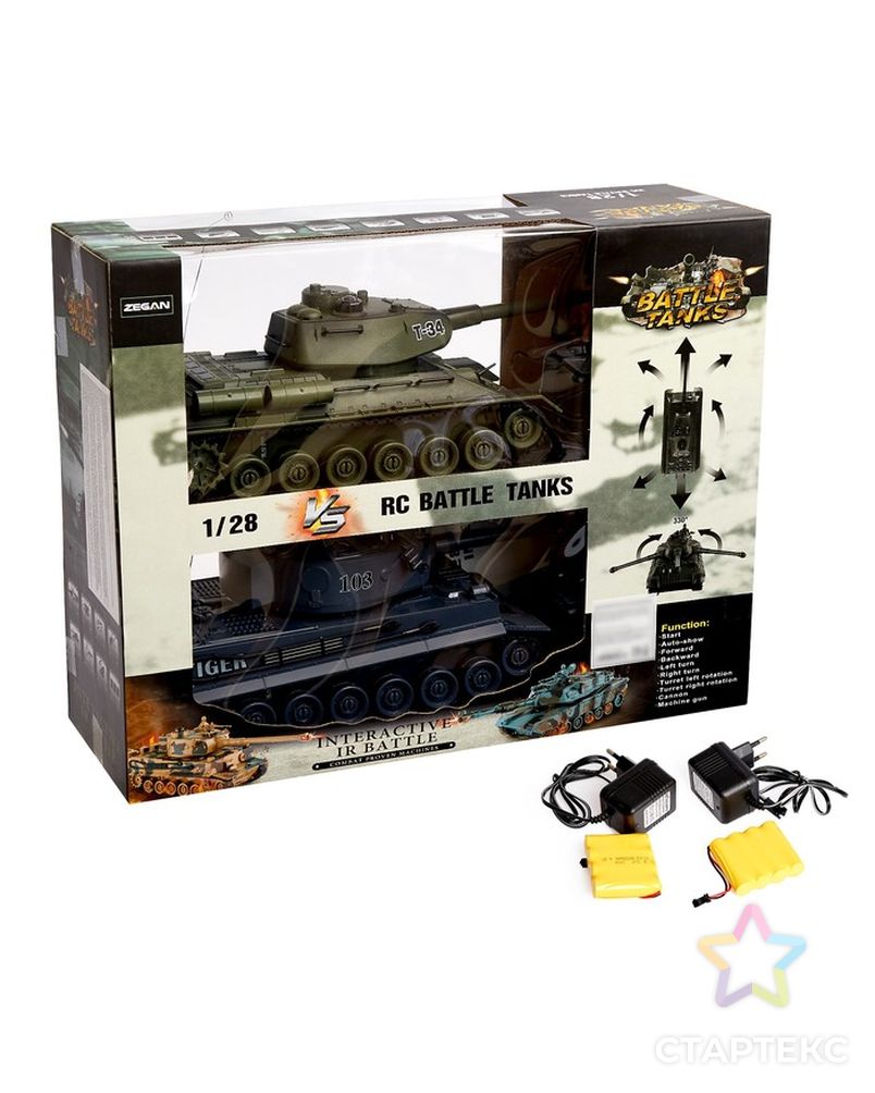 Танковый бой «Великое сражение» на радиоуправлении, 2 танка, световые и звуковые эффекты арт. СМЛ-70002-1-СМЛ0004370163 9