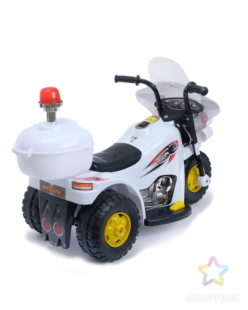 Электромобиль «Мотоцикл шерифа», цвет белый арт. СМЛ-98595-1-СМЛ0004378618 2