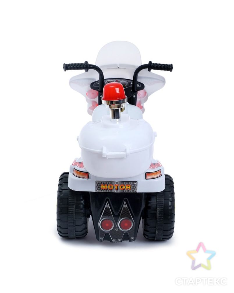 Электромобиль «Мотоцикл шерифа», цвет белый арт. СМЛ-98595-1-СМЛ0004378618 3
