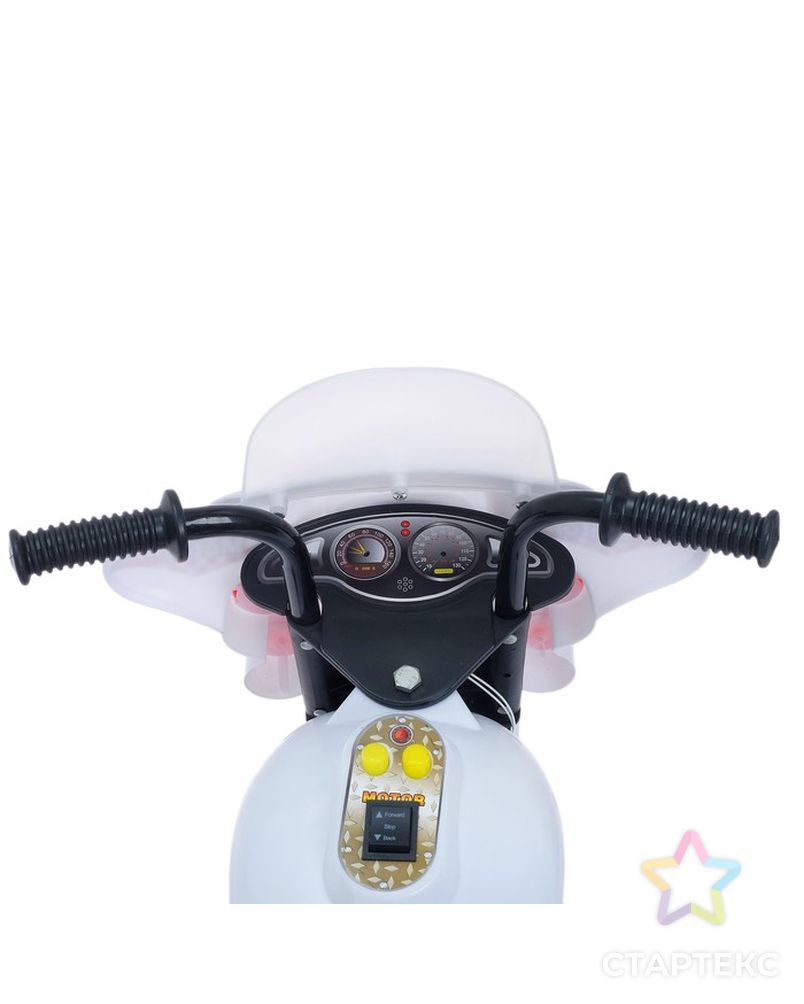 Электромобиль «Мотоцикл шерифа», цвет белый арт. СМЛ-98595-1-СМЛ0004378618 5