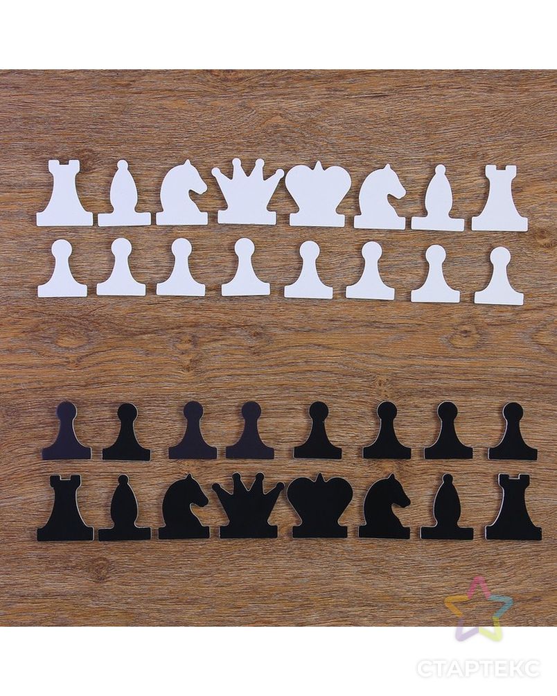 Набор магнитных фигур для демонстрационных шахмат, король h=6.3 см, пешка h=5.5 см арт. СМЛ-67461-1-СМЛ0004379992 1