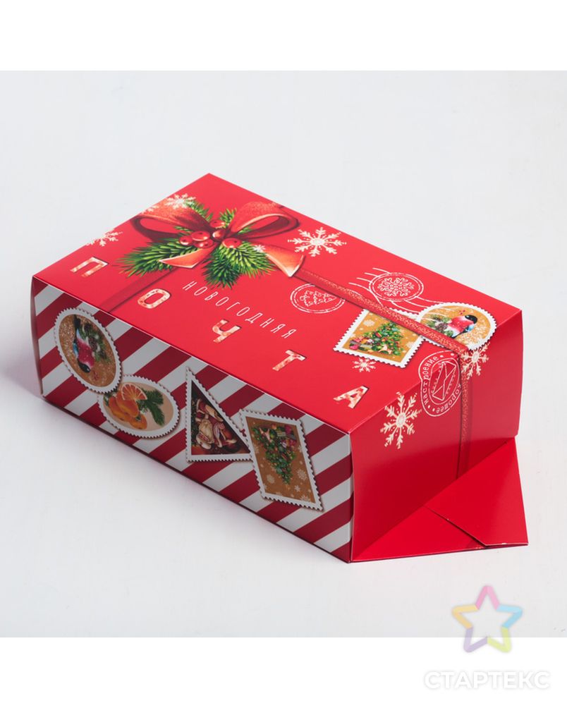 Сборная коробка-конфета «Новогодняя почта», 9,3 × 14,6 × 5,3 см арт. СМЛ-98411-1-СМЛ0004381607 2