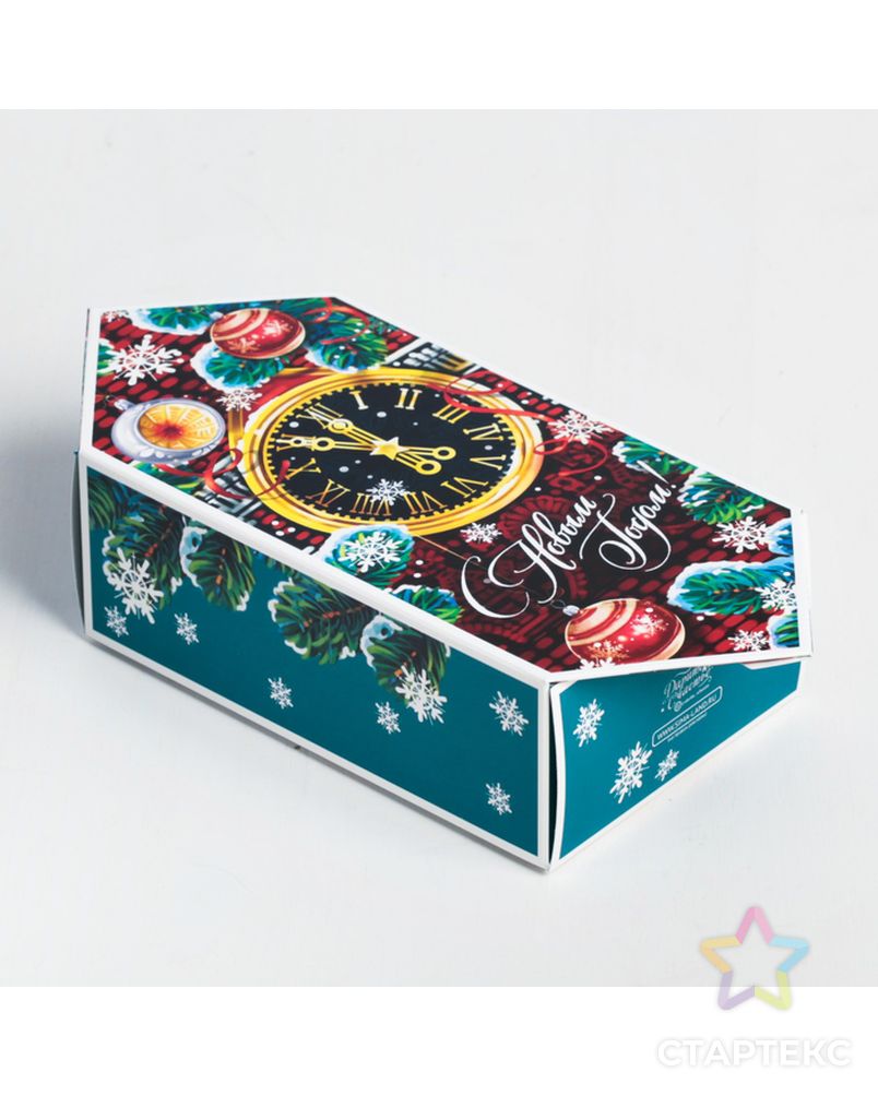 Сборная коробка-конфета «Куранты», 9,3 × 14,6 × 5,3 см арт. СМЛ-98419-2-СМЛ0004381632 1
