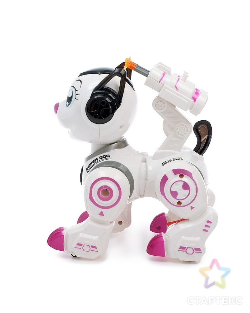 Робот-собака «Рокки», стреляет, световые эффекты, работает от батареек, цвет синий арт. СМЛ-99215-2-СМЛ0004388178 2