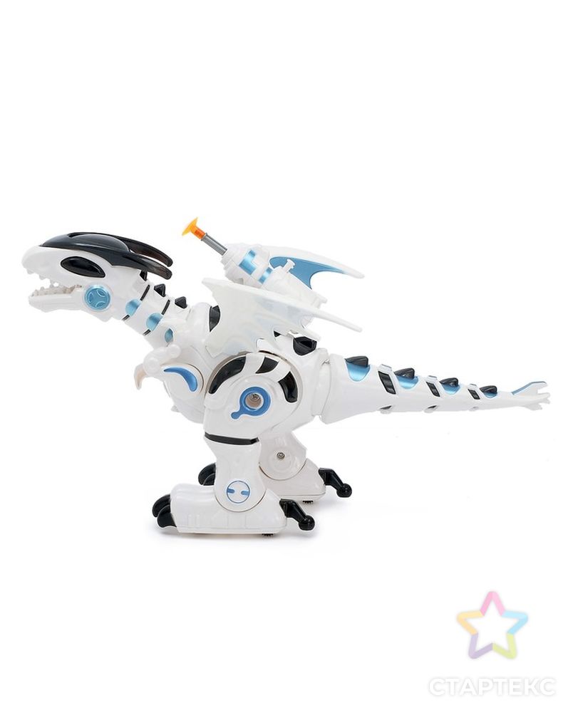 Робот-динозавр «Тиранобот», стреляет, свет, звук, работает от батареек арт. СМЛ-101942-1-СМЛ0004388180 2