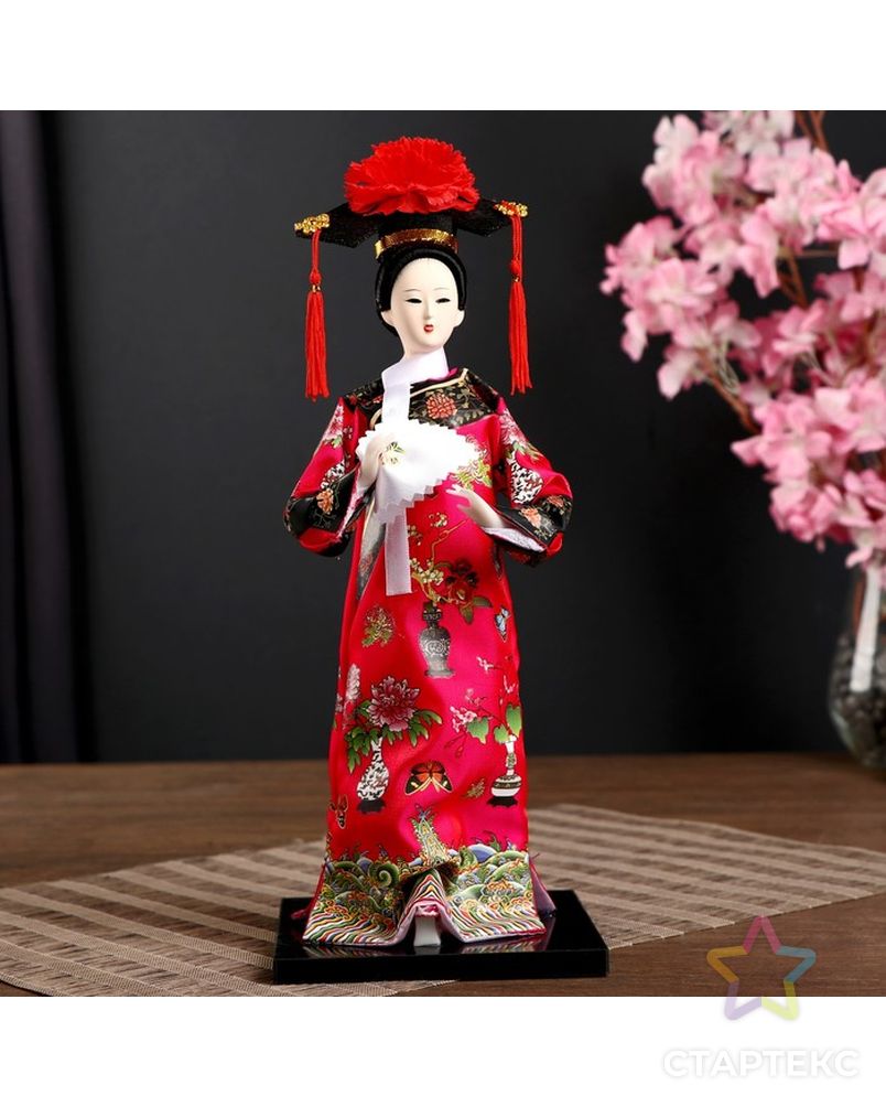 Кукла коллекционная "Китаянка в национальном платье с платочком" 32х12,5х12,5 см арт. СМЛ-121274-1-СМЛ0004390903 1