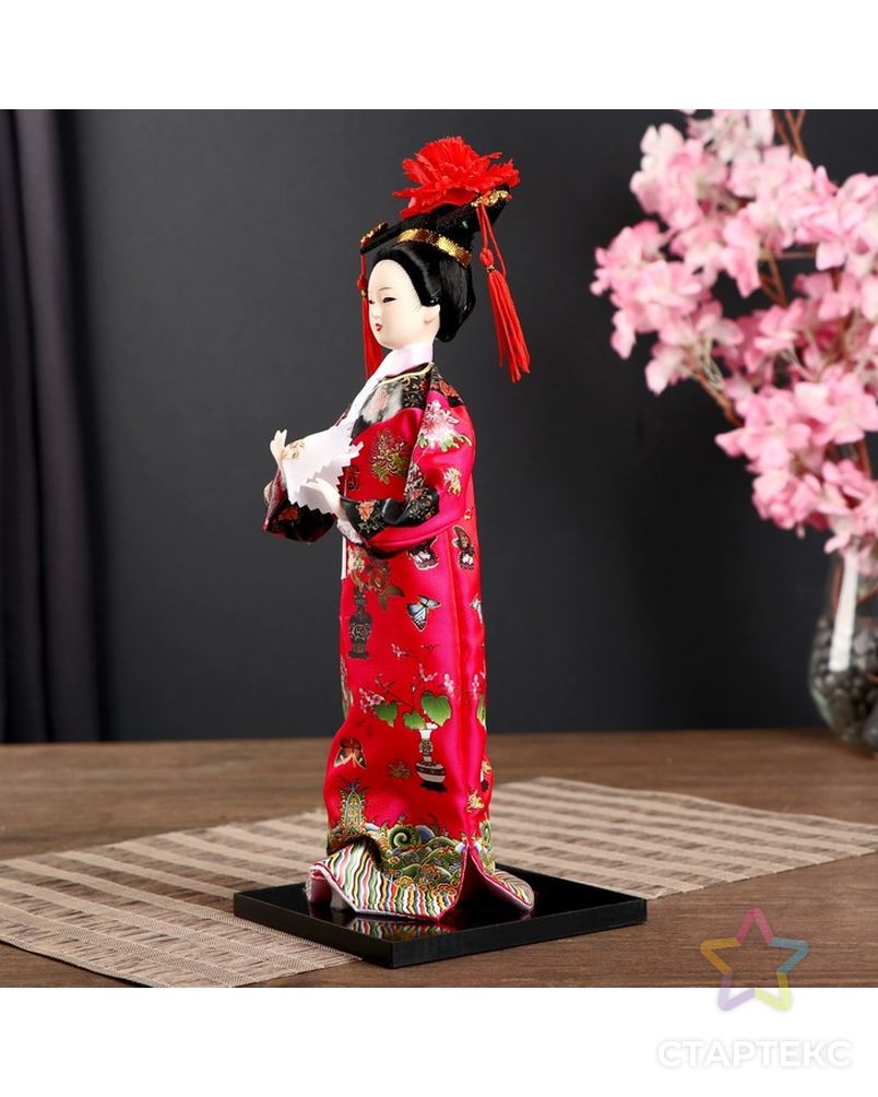 Кукла коллекционная "Китаянка в национальном платье с платочком" 32х12,5х12,5 см арт. СМЛ-121274-1-СМЛ0004390903 4