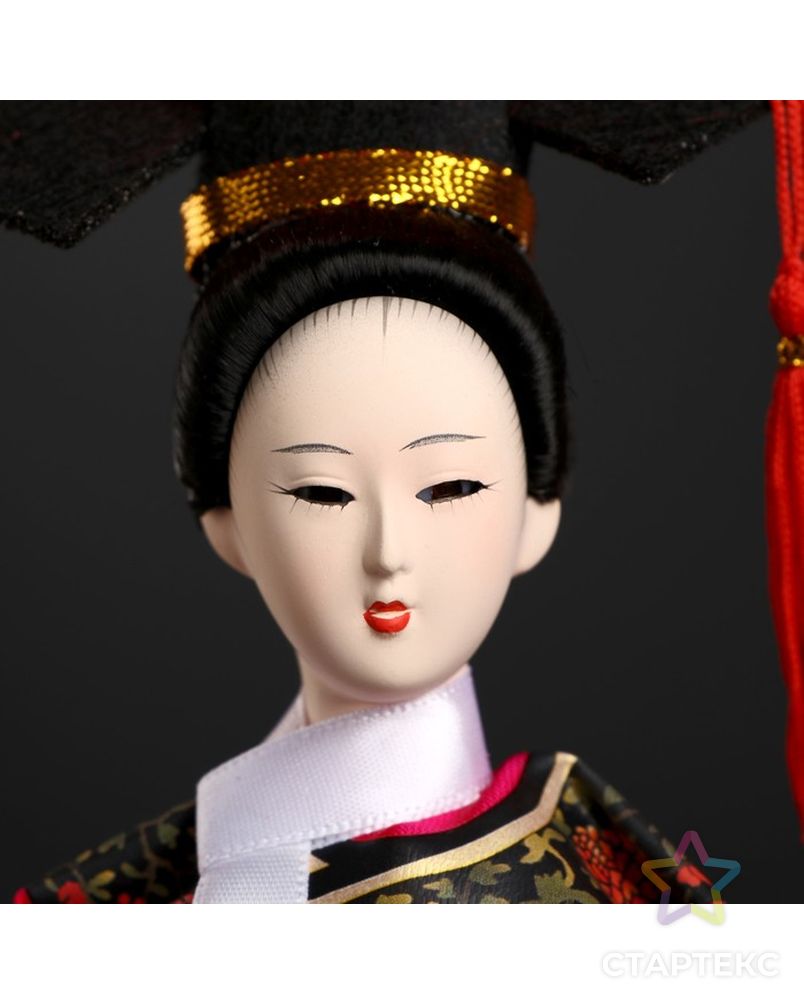 Кукла коллекционная "Китаянка в национальном платье с платочком" 32х12,5х12,5 см арт. СМЛ-121274-1-СМЛ0004390903