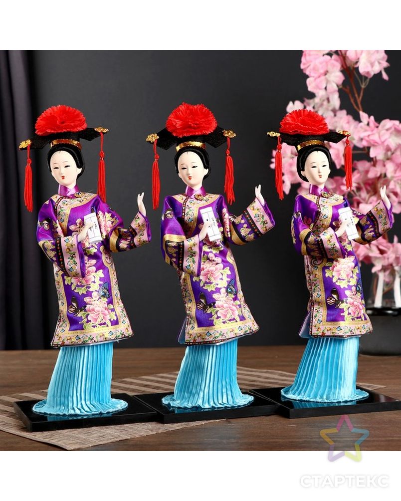 Кукла коллекционная "Китаянка в национ. платье с письменами" МИКС 32х12,5х12,5 см арт. СМЛ-121275-1-СМЛ0004390906 6