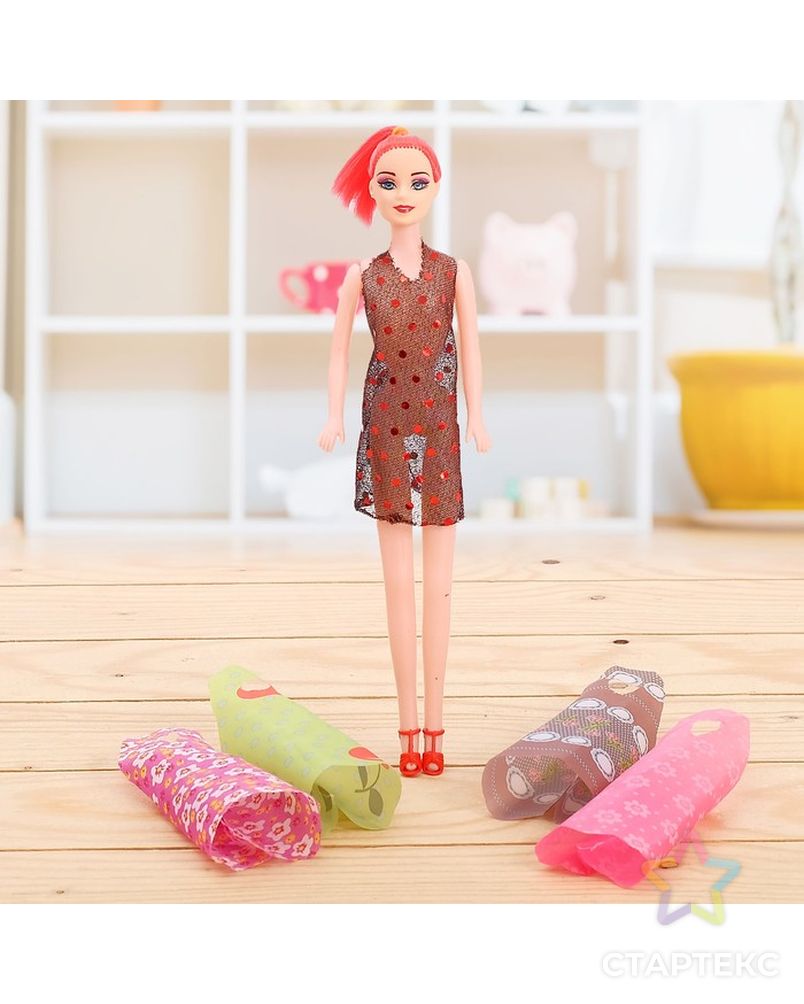 Кукла модель «Оля» с набором платьев, МИКС арт. СМЛ-71768-1-СМЛ0004411788 4