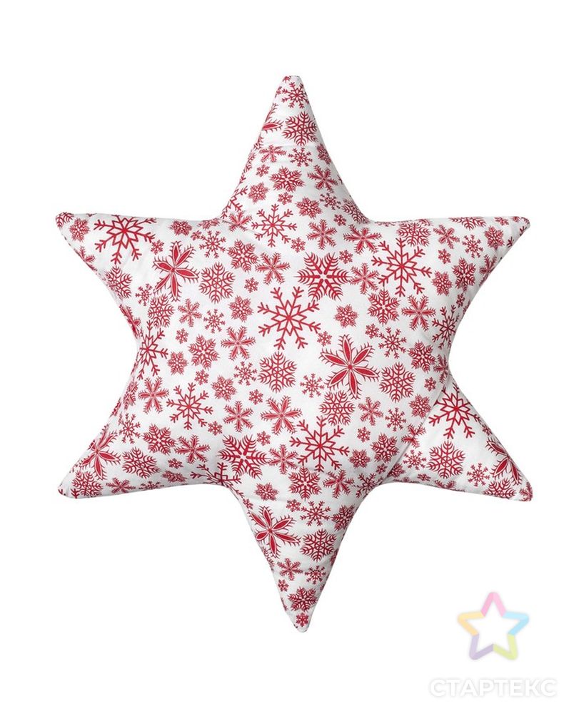 Подушка декоративная звезда «Снежинки» размер 50х50 см, цвет микс арт. СМЛ-37714-1-СМЛ0004413215 4