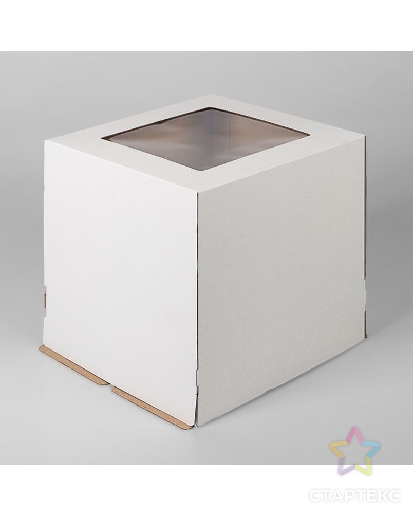 Кондитерская коробка, с окном, розовая, 30 х 30 х 30 см арт. СМЛ-101596-4-СМЛ0004419149 1