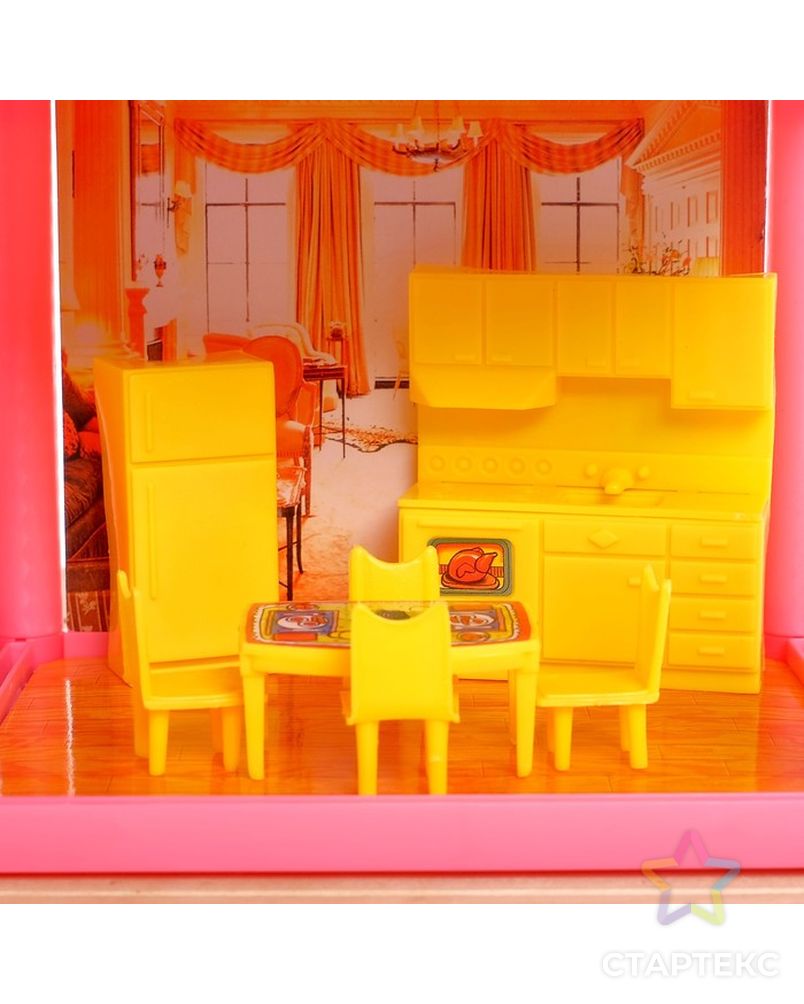 Дом для куклы, двухэтажный, с аксессуарами арт. СМЛ-117766-1-СМЛ0000442534 4