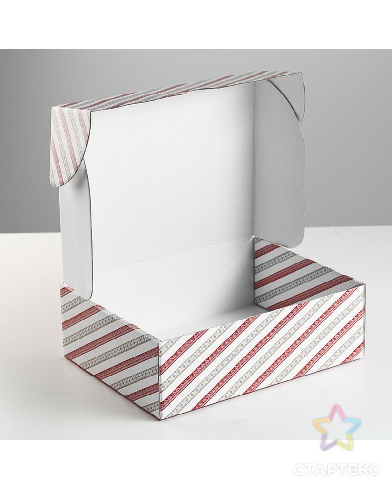 Складная коробка «Новогодняя», 22 × 15 × 10 см арт. СМЛ-98448-2-СМЛ0004429440 4