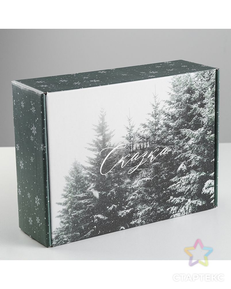 Складная коробка «Зимняя сказка», 22 × 15 × 10 см арт. СМЛ-98451-2-СМЛ0004429450 2