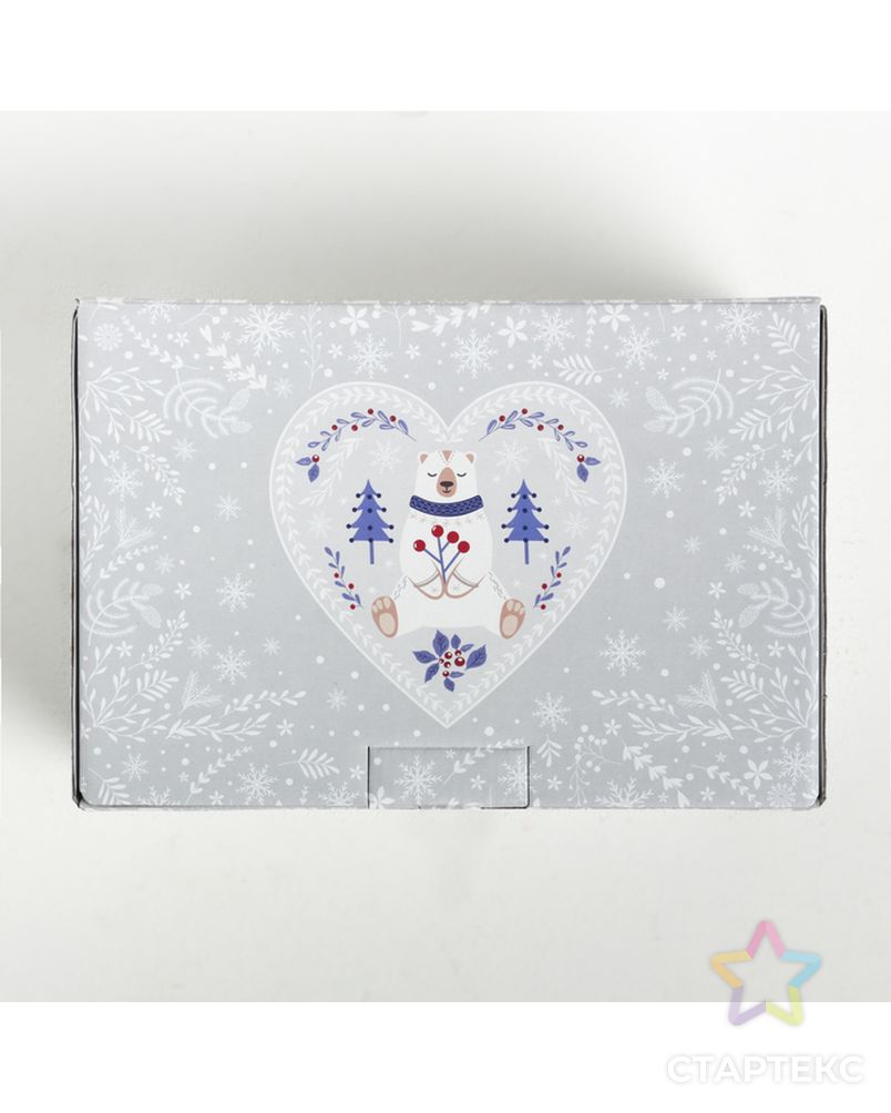 Складная коробка «Новогодняя», 22 × 15 × 10 см арт. СМЛ-98448-1-СМЛ0004429452 4
