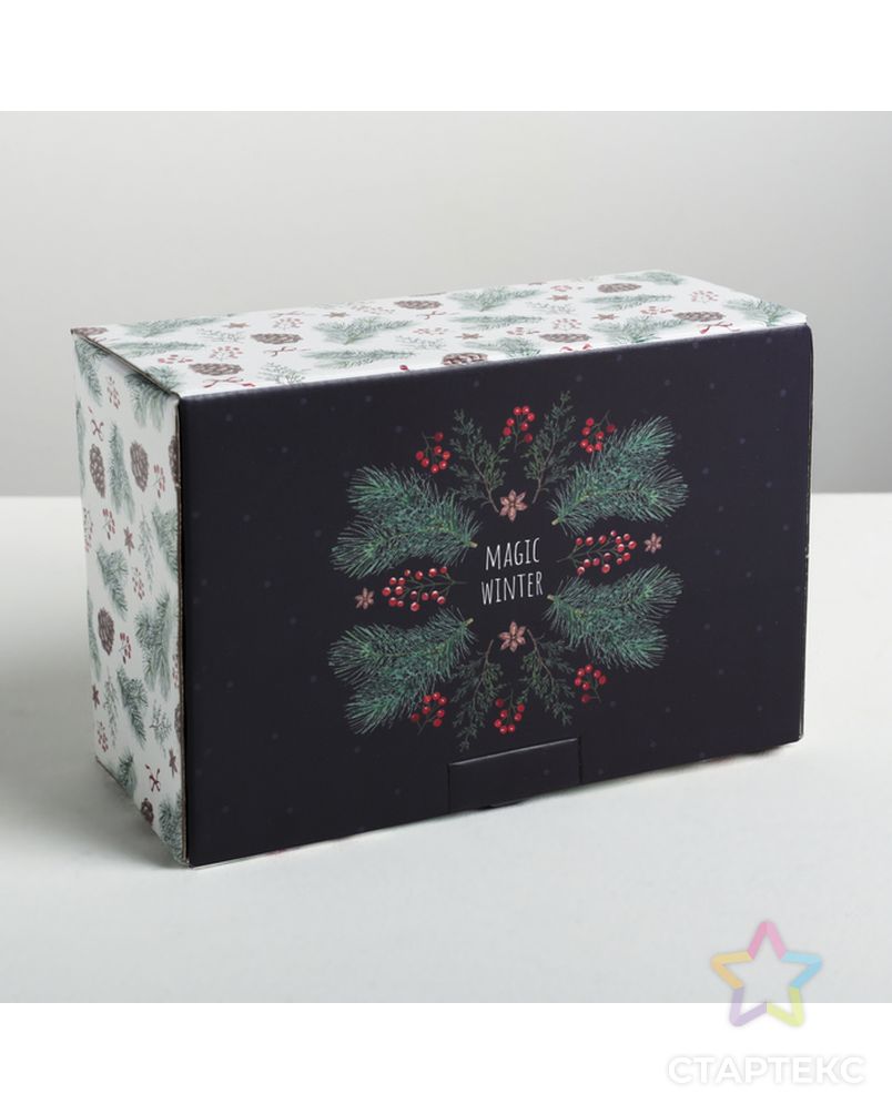 Складная коробка Winter time, 22 × 15 × 10 см арт. СМЛ-98452-1-СМЛ0004429457 1