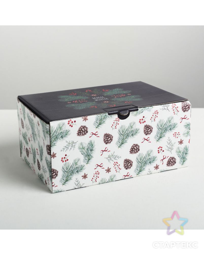 Складная коробка Winter time, 22 × 15 × 10 см арт. СМЛ-98452-1-СМЛ0004429457 2