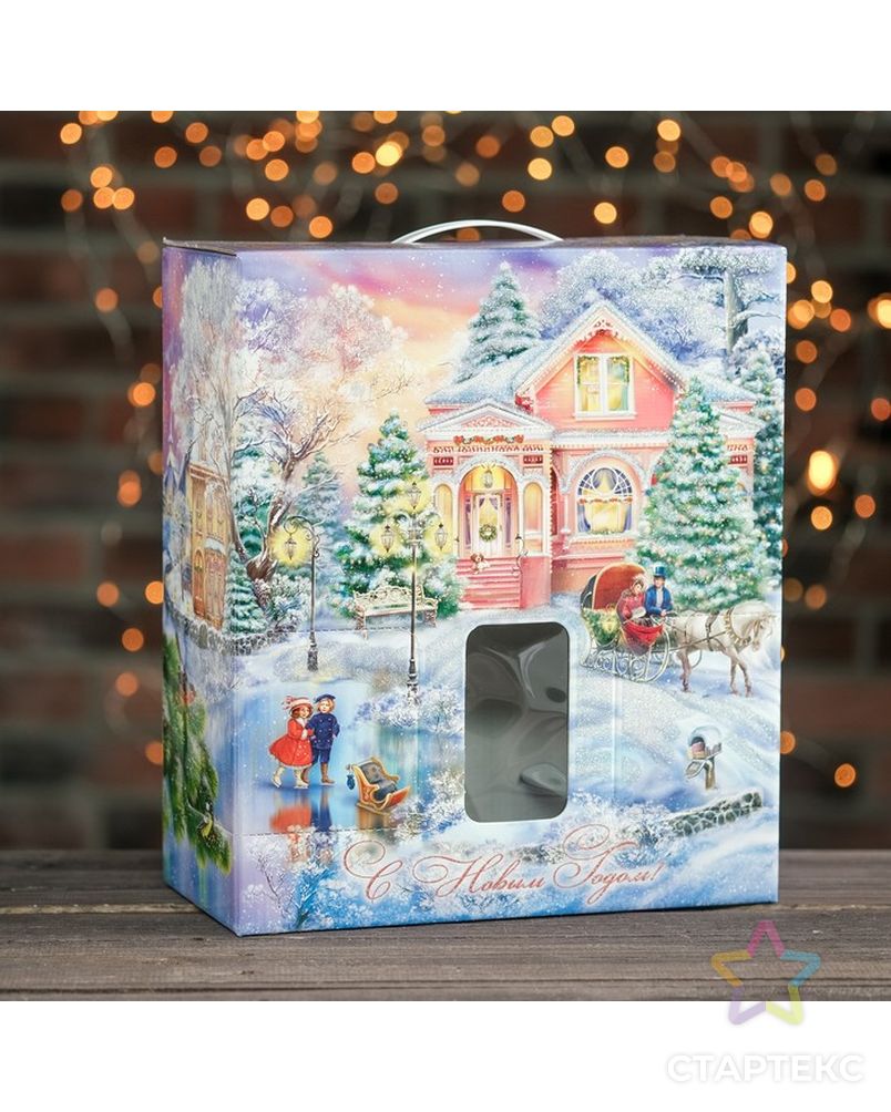 Подарочная коробка «Снежинки-Ежинки», с анимацией и игрой, 23 х 10,5 х 16,5 см арт. СМЛ-69233-1-СМЛ0004431393 4