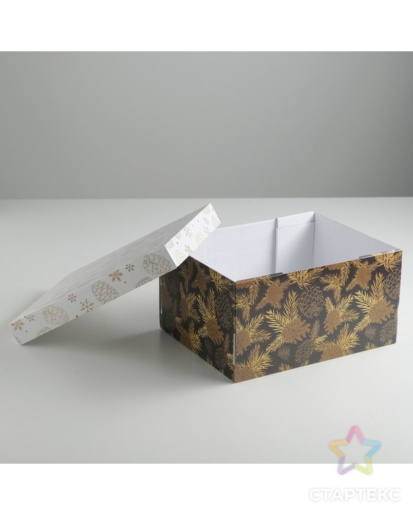 Складная коробка "Шишки", 31,2 х 25,6 х 16,1 см арт. СМЛ-114537-1-СМЛ0004432285
