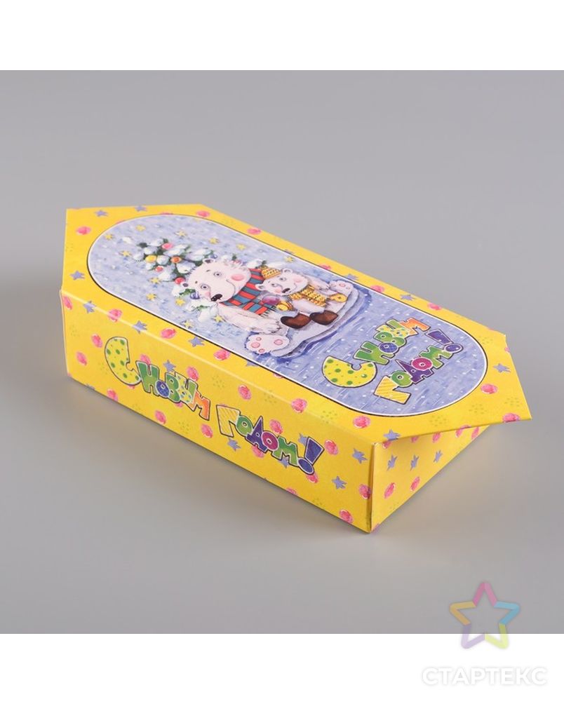 Коробка картонная "Мишки", 11 х 5,5 х 20 см арт. СМЛ-69359-1-СМЛ0004432312