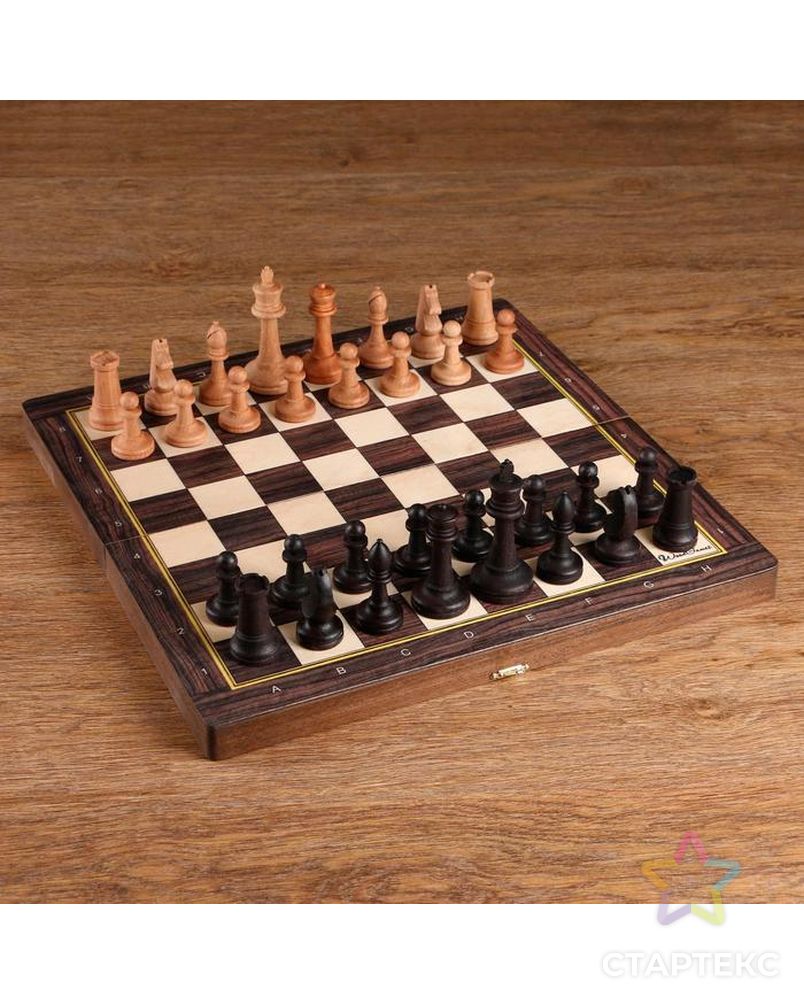 Шахматы "Рапид", (доска 37х37 см, бук, король h=9 см, пешка h=4.4 см) без утяжеления арт. СМЛ-68176-1-СМЛ0004438241 1