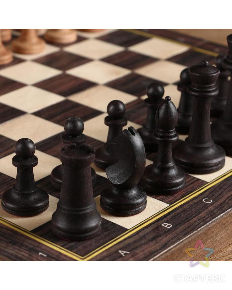 Шахматы "Рапид", (доска 37х37 см, бук, король h=9 см, пешка h=4.4 см) без утяжеления арт. СМЛ-68176-1-СМЛ0004438241 3