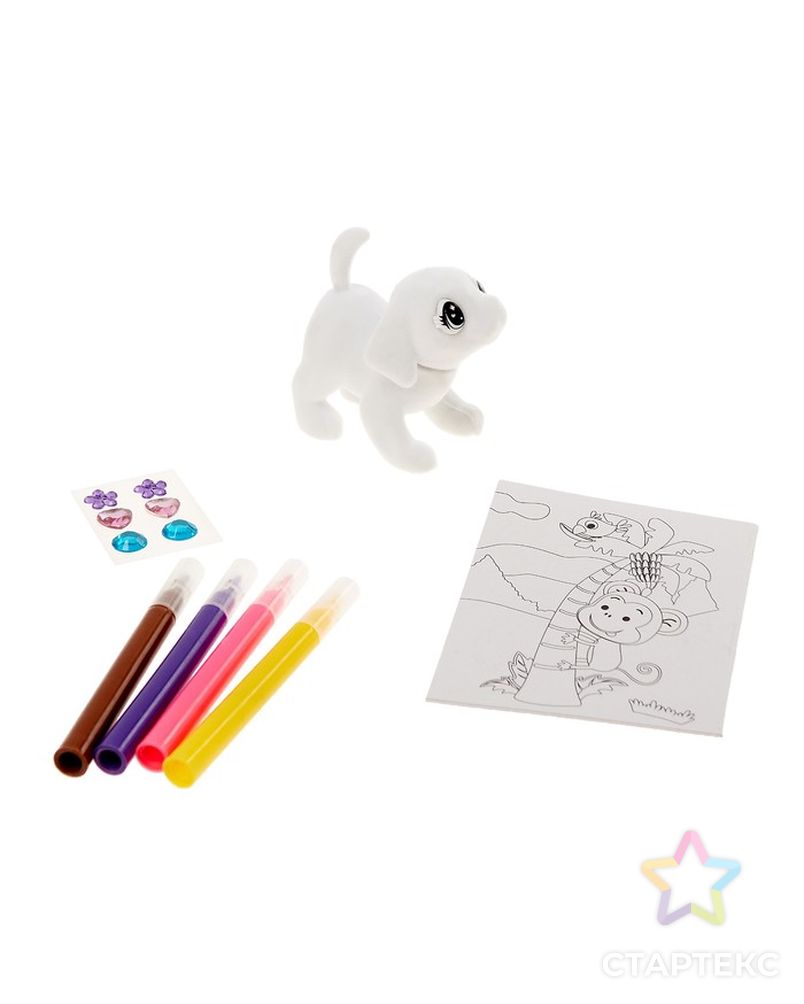 Набор игрушка «Питомец», раскраска с аксессуарами, МИКС арт. СМЛ-73352-1-СМЛ0004438531