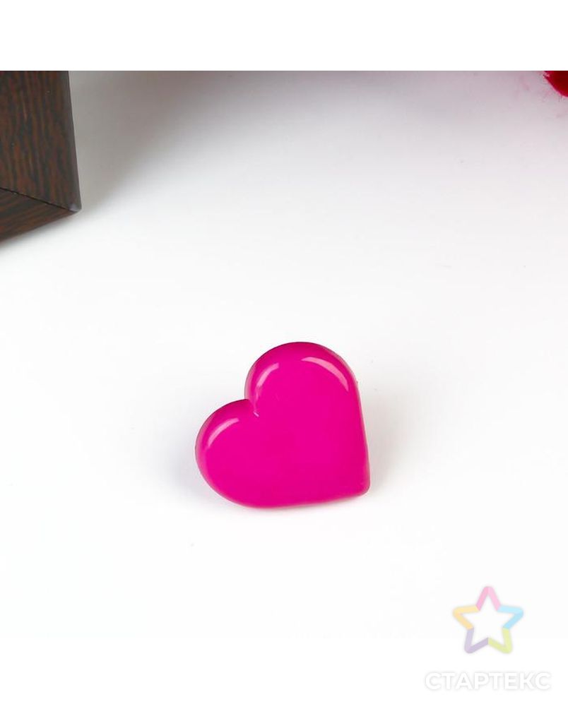 Пуговицы пластик для творчества на ножке "Цветные сердечки" набор 60 шт 1,2х1,2 см арт. СМЛ-229866-1-СМЛ0004444966 2