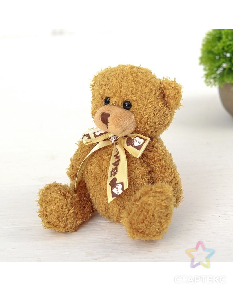 Мягкая игрушка «Медведь с бантом», цвет МИКС арт. СМЛ-74895-1-СМЛ0004462338 1