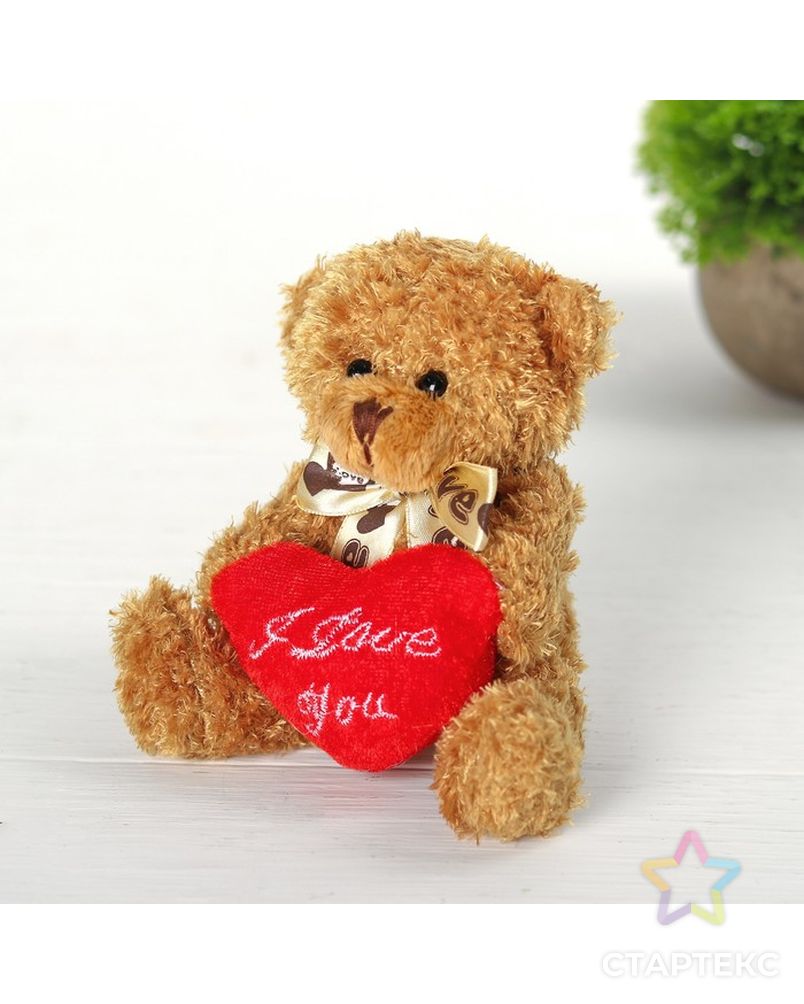 Мягкая игрушка «Медведь с сердцем», цвет МИКС арт. СМЛ-74898-1-СМЛ0004462341 1