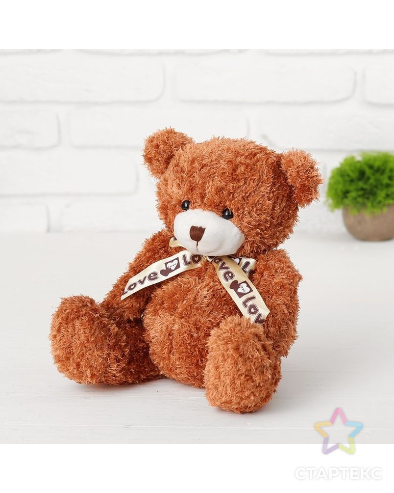 Мягкая игрушка «Медведь с бантиком», 22 см, цвета МИКС арт. СМЛ-74902-1-СМЛ0004462349 1