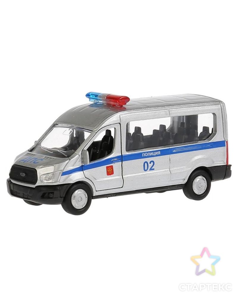Машина «Полиция Ford Transit», 12 см, инерционная, открывающиеся двери, металлическая арт. СМЛ-68618-1-СМЛ0004467929 1