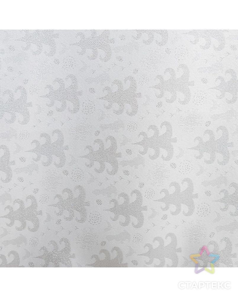 Скатерть Доляна «Серебряные ёлочки» цвет белый, 110×150 см, 115 ± 10 г/м², 100% п/э арт. СМЛ-40219-3-СМЛ0004469124