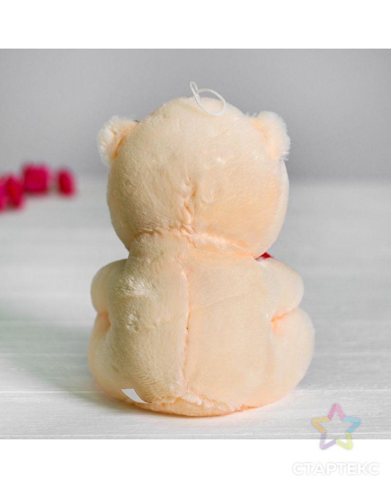 Мягкая игрушка «Медведь с сердцем», пайетки, цвет красно-серебряный арт. СМЛ-72574-1-СМЛ0004471228 2